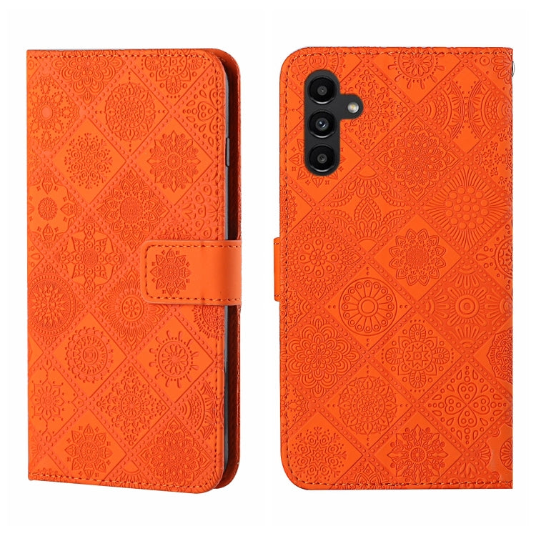 Ethnic Style Embossed Pattern Leather Phone Case