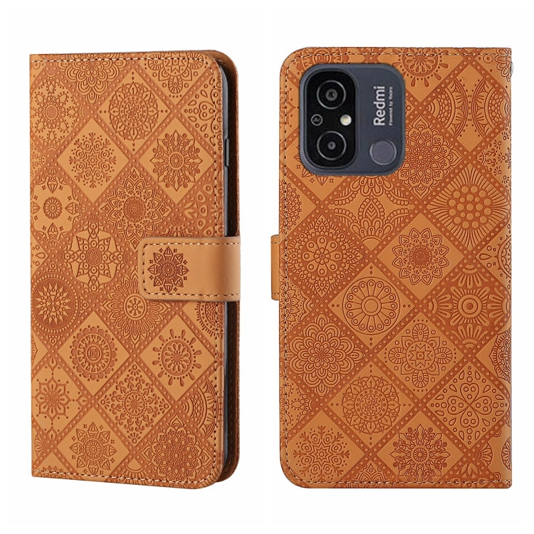Ethnic Style Embossed Pattern Leather Phone Case