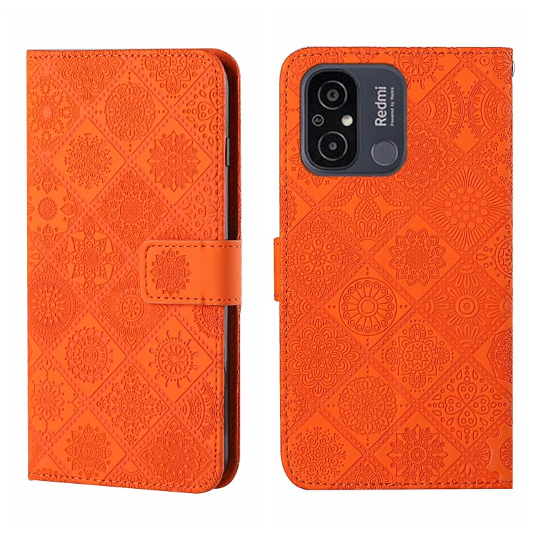 Ethnic Style Embossed Pattern Leather Phone Case