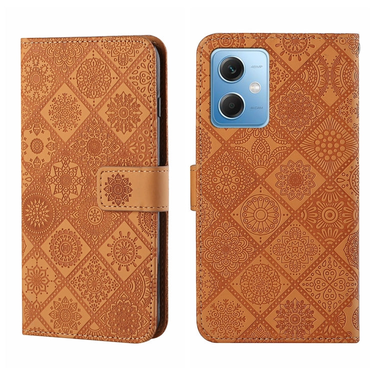 Ethnic Style Embossed Pattern Leather Phone Case