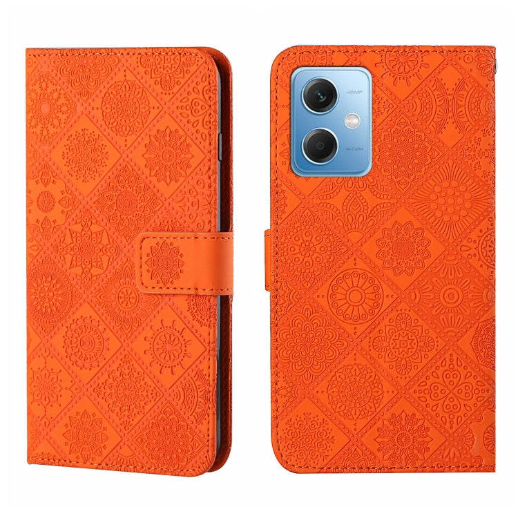 Ethnic Style Embossed Pattern Leather Phone Case