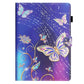 Coloured Drawing Stitching Smart Leather Tablet Case