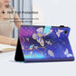 Coloured Drawing Stitching Smart Leather Tablet Case
