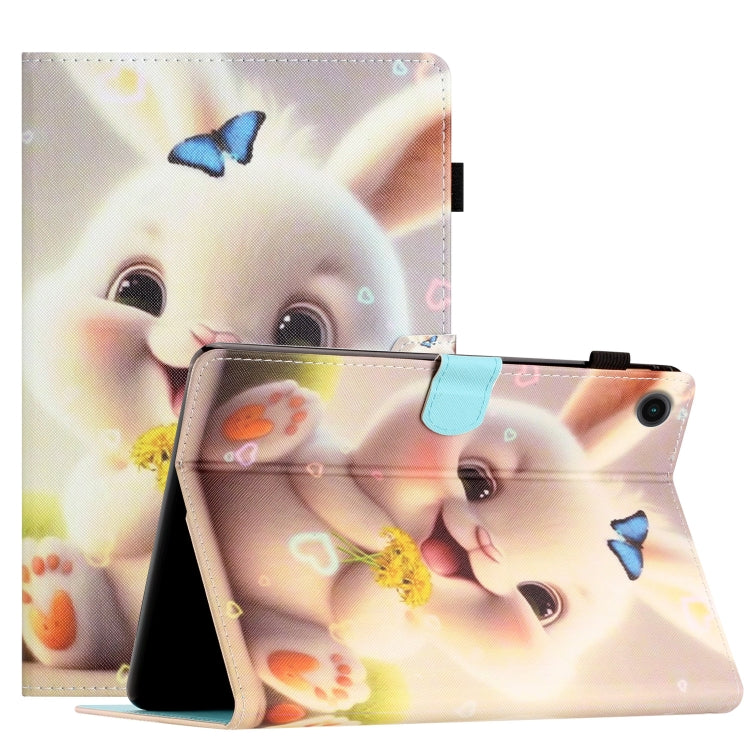 Coloured Drawing Stitching Smart Leather Tablet Case