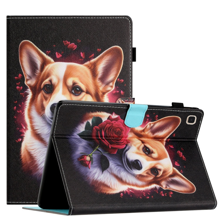 Coloured Drawing Stitching Smart Leather Tablet Case