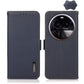 KHAZNEH Side-Magnetic Litchi Genuine Leather RFID Phone Case