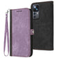 Side Buckle Double Fold Hand Strap Leather Phone Case