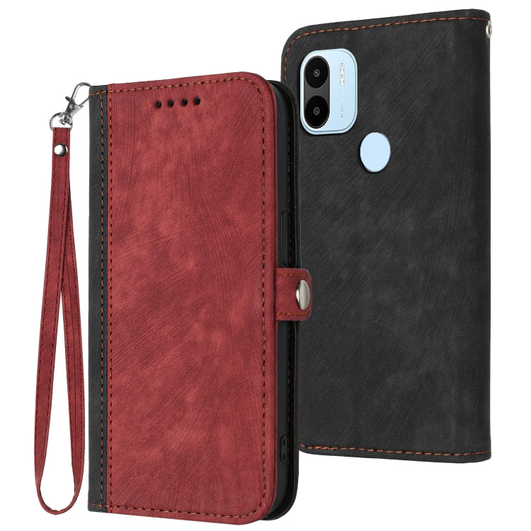 Side Buckle Double Fold Hand Strap Leather Phone Case