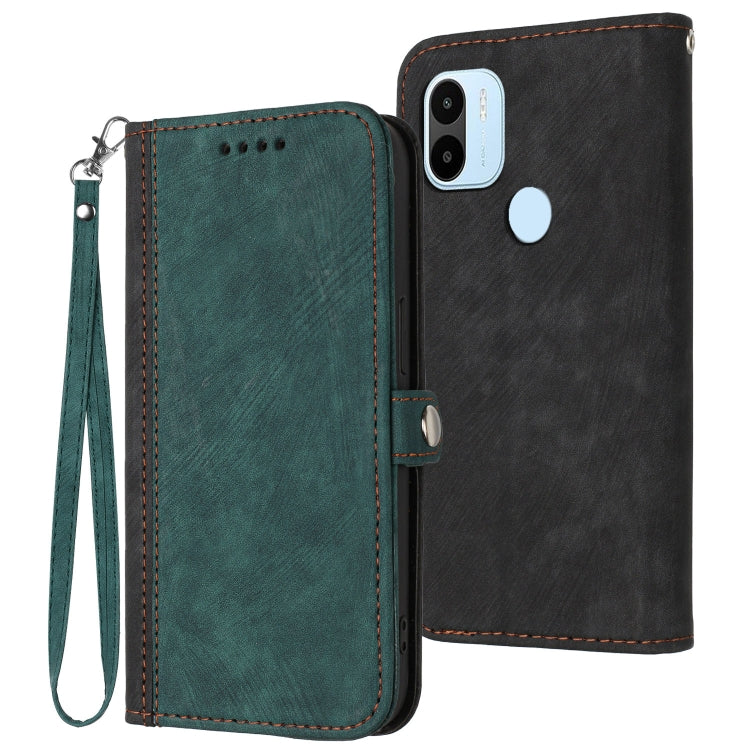 Side Buckle Double Fold Hand Strap Leather Phone Case