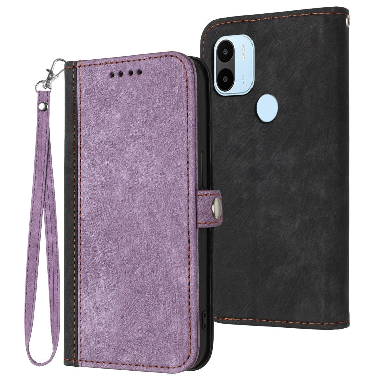 Side Buckle Double Fold Hand Strap Leather Phone Case
