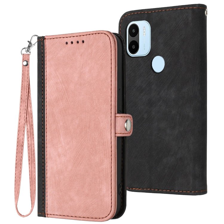 Side Buckle Double Fold Hand Strap Leather Phone Case
