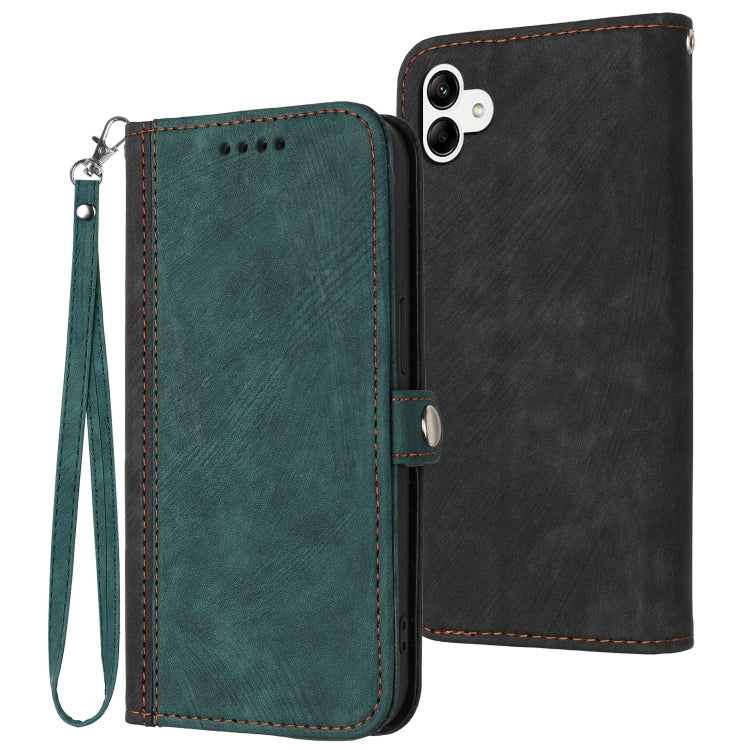 Side Buckle Double Fold Hand Strap Leather Phone Case