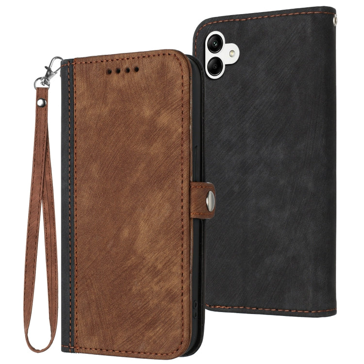 Side Buckle Double Fold Hand Strap Leather Phone Case