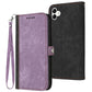 Side Buckle Double Fold Hand Strap Leather Phone Case