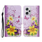 Colored Drawing Pattern Flip Leather Phone Case
