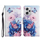 Colored Drawing Pattern Flip Leather Phone Case