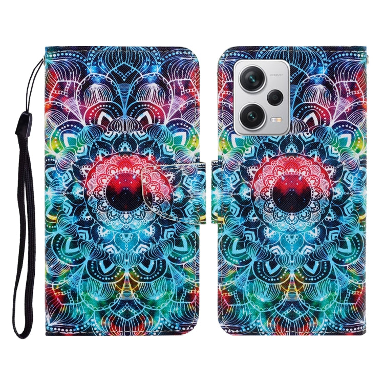 Colored Drawing Pattern Flip Leather Phone Case