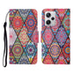 Colored Drawing Pattern Flip Leather Phone Case