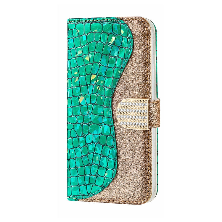 Laser Glitter Powder Crocodile Texture Leather Phone Case