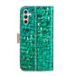 Laser Glitter Powder Crocodile Texture Leather Phone Case