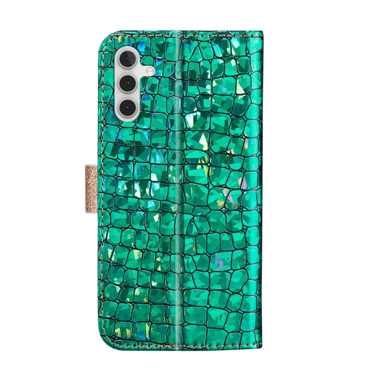 Laser Glitter Powder Crocodile Texture Leather Phone Case