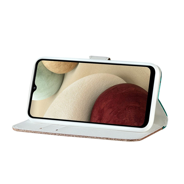 Laser Glitter Powder Crocodile Texture Leather Phone Case