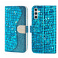 Laser Glitter Powder Crocodile Texture Leather Phone Case