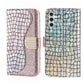 Laser Glitter Powder Crocodile Texture Leather Phone Case