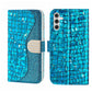 Laser Glitter Powder Crocodile Texture Leather Phone Case