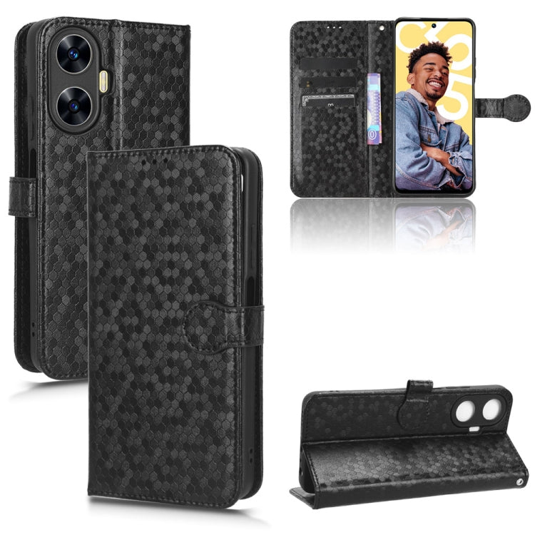 Honeycomb Dot Texture Leather Phone Case