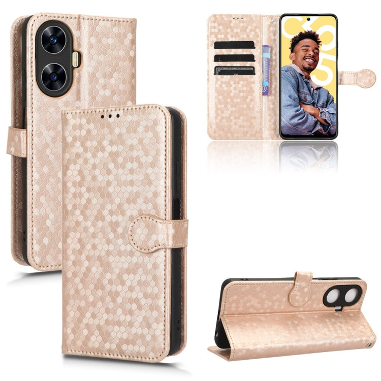 Honeycomb Dot Texture Leather Phone Case