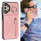 Retro Ring and Zipper RFID Card Slot Phone Case