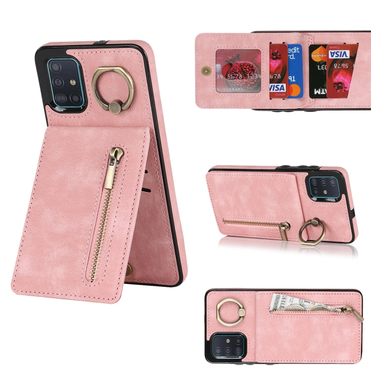 Retro Ring and Zipper RFID Card Slot Phone Case