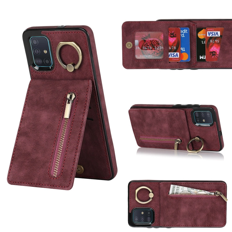 Retro Ring and Zipper RFID Card Slot Phone Case