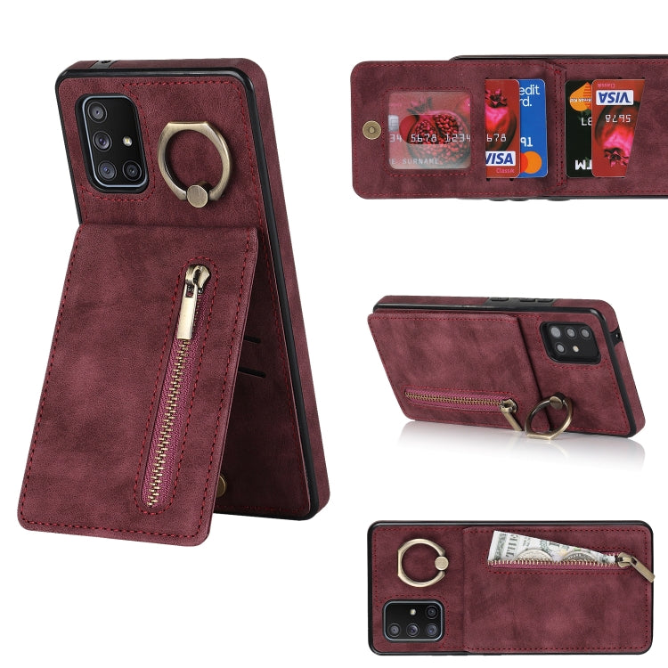 Retro Ring and Zipper RFID Card Slot Phone Case