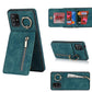 Retro Ring and Zipper RFID Card Slot Phone Case