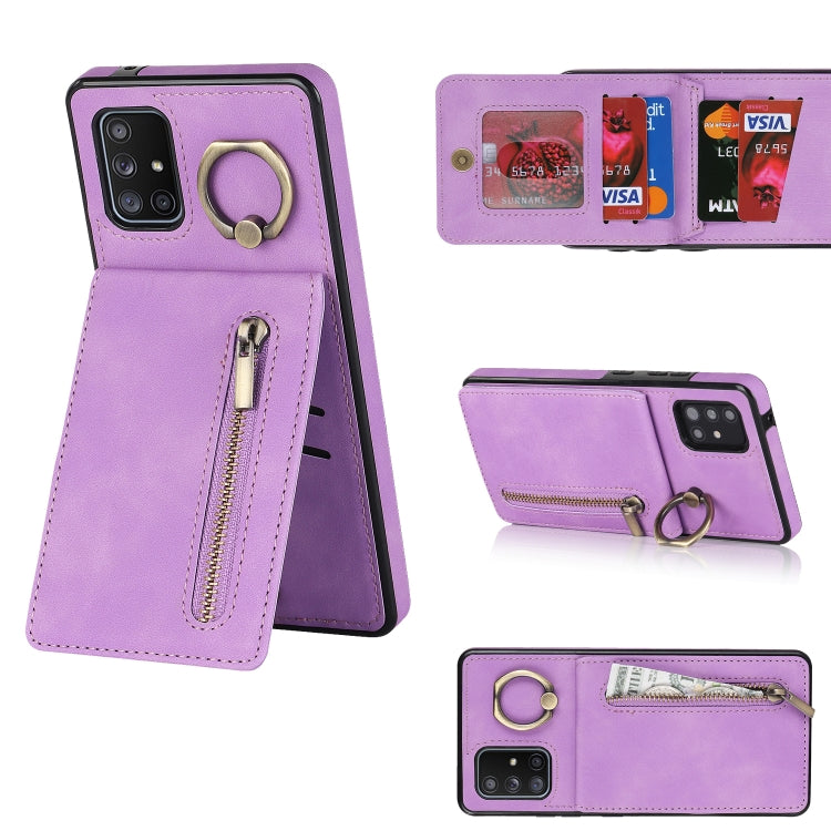 Retro Ring and Zipper RFID Card Slot Phone Case