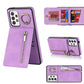 Retro Ring and Zipper RFID Card Slot Phone Case
