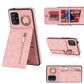 Retro Ring and Zipper RFID Card Slot Phone Case