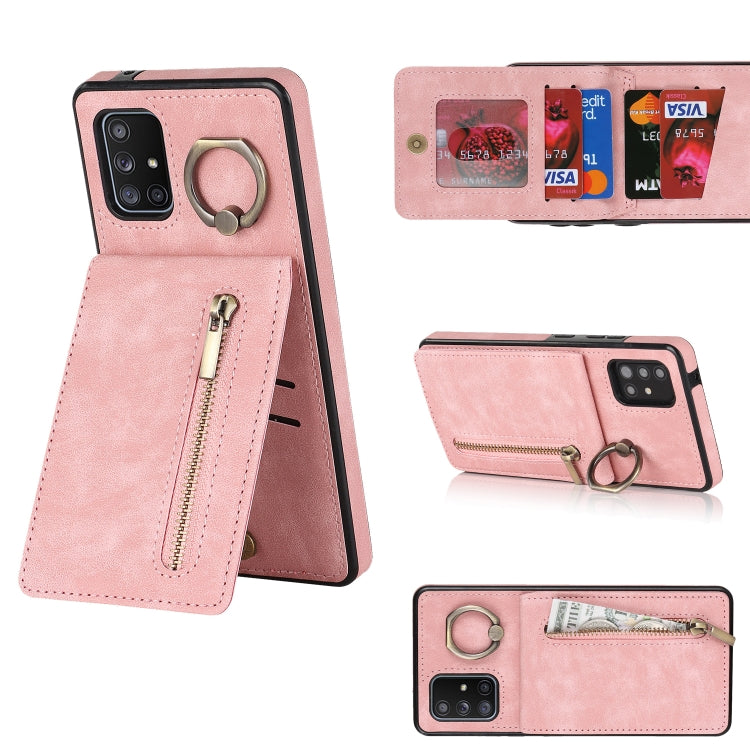 Retro Ring and Zipper RFID Card Slot Phone Case