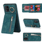 Retro Ring and Zipper RFID Card Slot Phone Case