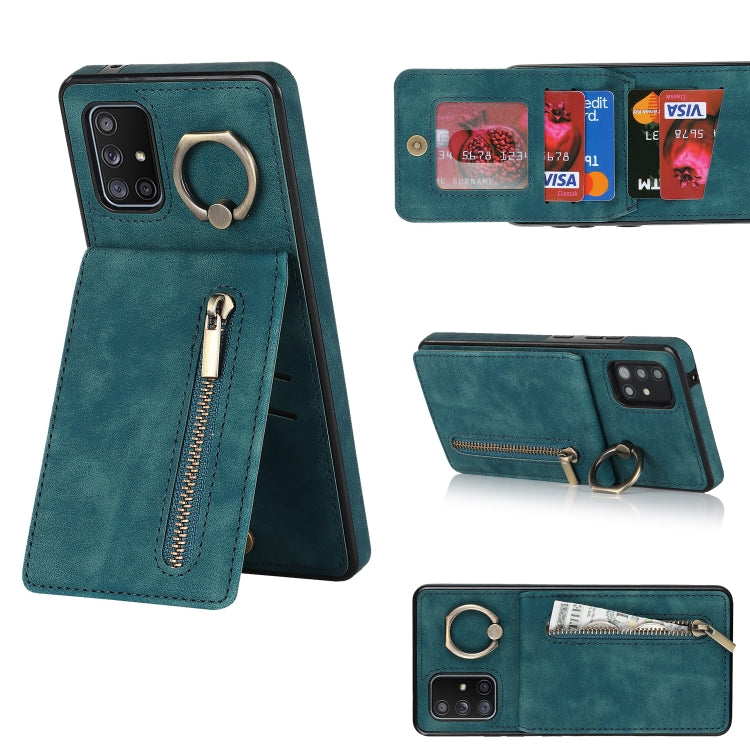Retro Ring and Zipper RFID Card Slot Phone Case