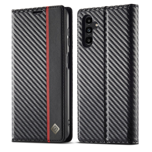 LC.IMEEKE Carbon Fiber PU + TPU Horizontal Flip Leather Phone Case