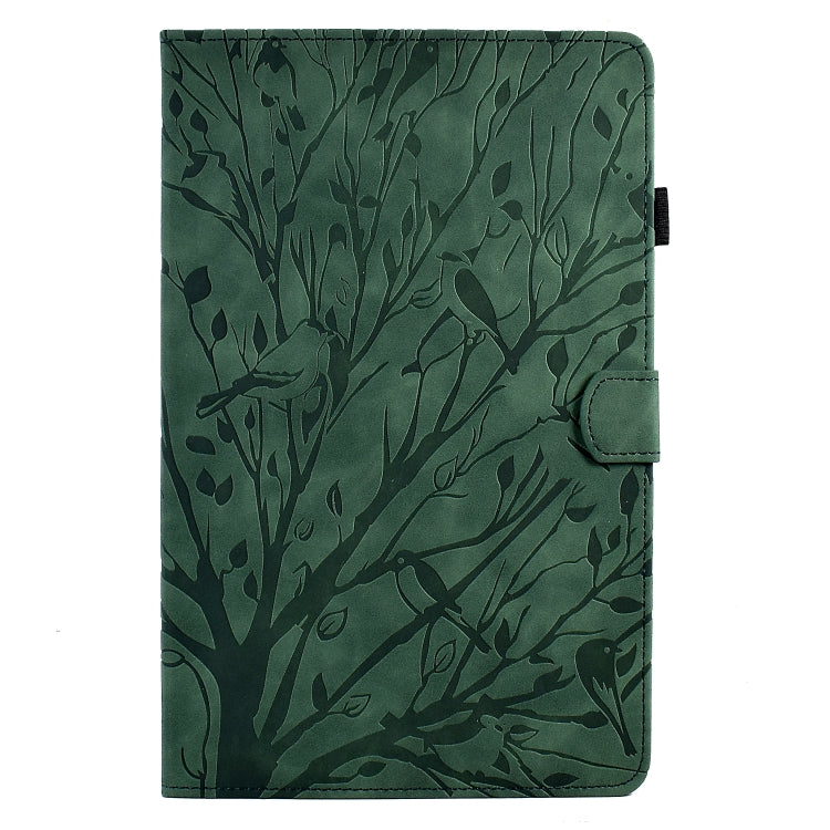 Fortune Tree Pressure Flower PU Tablet Case with Wake-up / Sleep Function