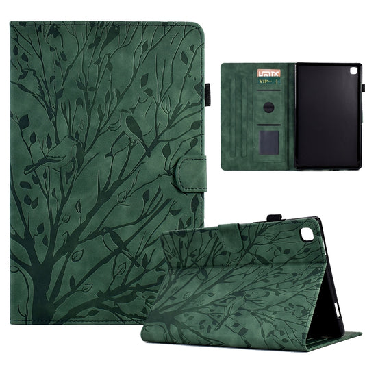 Fortune Tree Pressure Flower PU Tablet Case with Wake-up / Sleep Function
