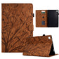 Fortune Tree Pressure Flower PU Tablet Case with Wake-up / Sleep Function