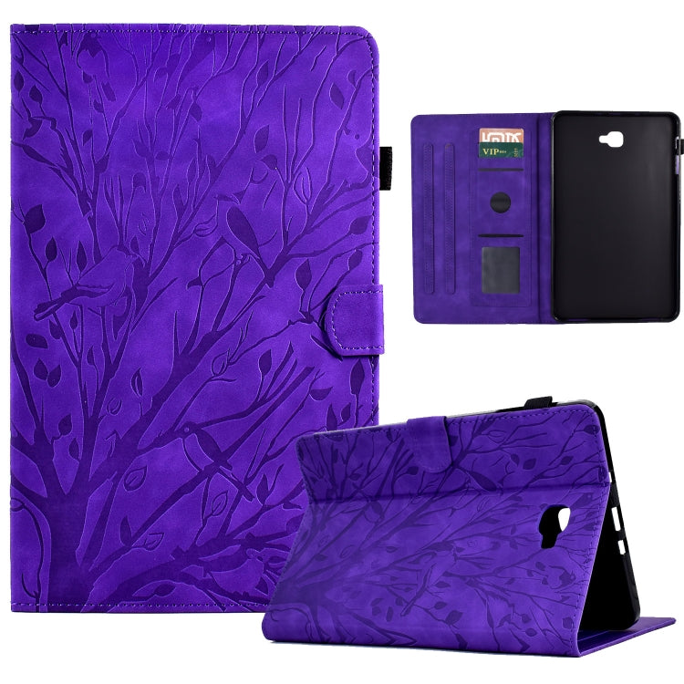 Fortune Tree Pressure Flower PU Tablet Case with Wake-up / Sleep Function