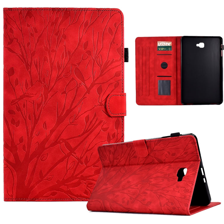 Fortune Tree Pressure Flower PU Tablet Case with Wake-up / Sleep Function