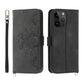 Skin-feel Flowers Embossed Wallet Leather Phone Case