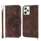 Skin-feel Flowers Embossed Wallet Leather Phone Case